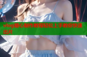 vlog糖心制作教程轻松上手教你快速出片