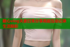 糖心vlog夫妻日常分享高能互动记录生活精彩