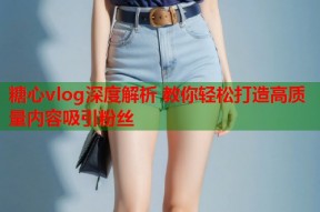 糖心vlog深度解析 教你轻松打造高质量内容吸引粉丝