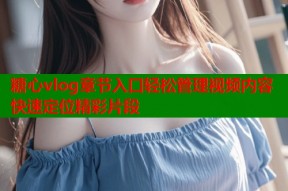 糖心vlog章节入口轻松管理视频内容快速定位精彩片段