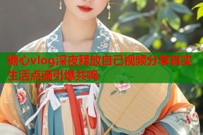 糖心vlog深夜释放自己视频分享真实生活点滴引爆共鸣