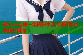 糖心vlog第一集揭秘生活点滴轻松记录精彩瞬间