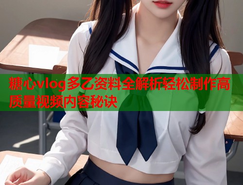 糖心vlog多乙资料全解析轻松制作高质量视频内容秘诀  第1张