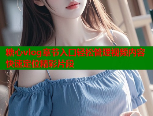糖心vlog章节入口轻松管理视频内容快速定位精彩片段  第1张