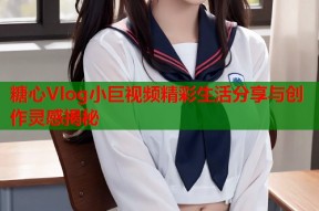 糖心Vlog小巨视频精彩生活分享与创作灵感揭秘
