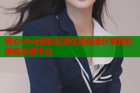 糖心vlog轻松记录生活点滴分享精彩瞬间必看平台