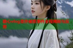 糖心vlog意外被抓事件全程揭秘与反思