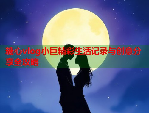糖心vlog小巨精彩生活记录与创意分享全攻略  第2张